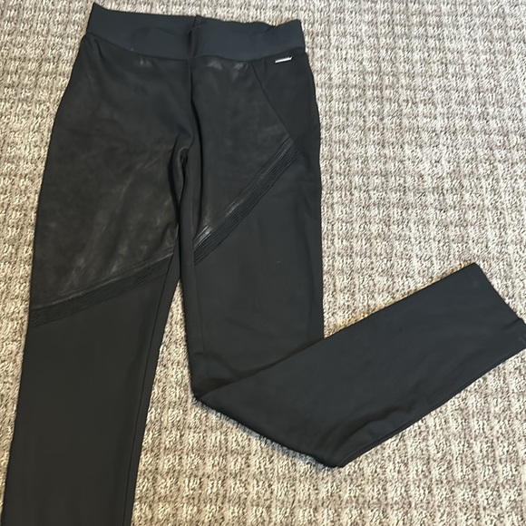 Lady Dutch high society black leggings with metallic shimmer, size small - Picture 2 of 3